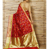 Rote Seide Phool Meena Jaal Chanderi Saree