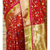 Rote Seide Phool Meena Jaal Chanderi Saree