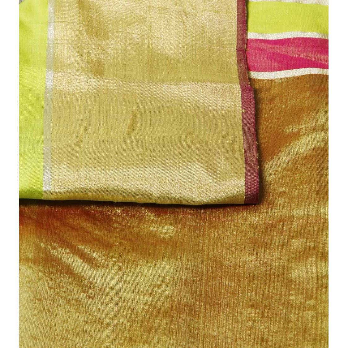 Rote Seide Phool Meena Jaal Chanderi Saree