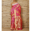 Rosa Seide Mor Meena Jaal Chanderi Saree