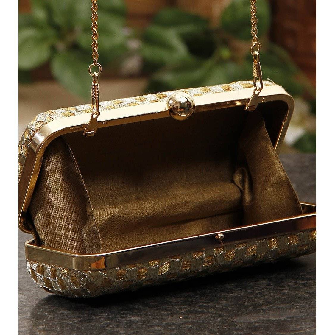 Golden & Silver Zari Clutch