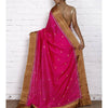 Rosa handgewebte Tussar-Seiden-Saree