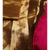 Rosa handgewebte Tussar-Seiden-Saree