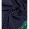 Blue Tussar & Muga Silk Saree with Brocade Patch