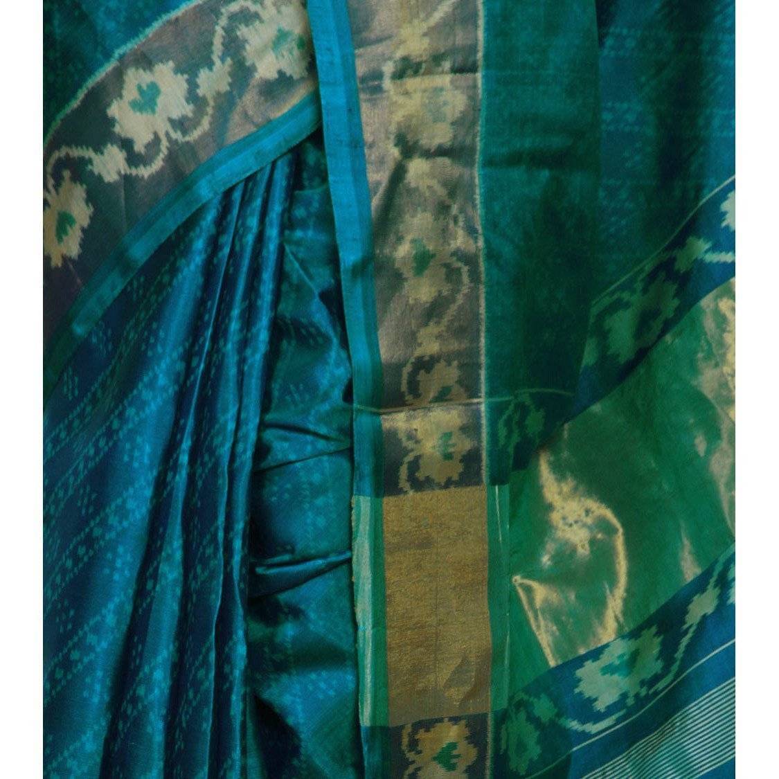 Firozi Silk Saree