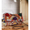 Pochette afghane brodée multicolore