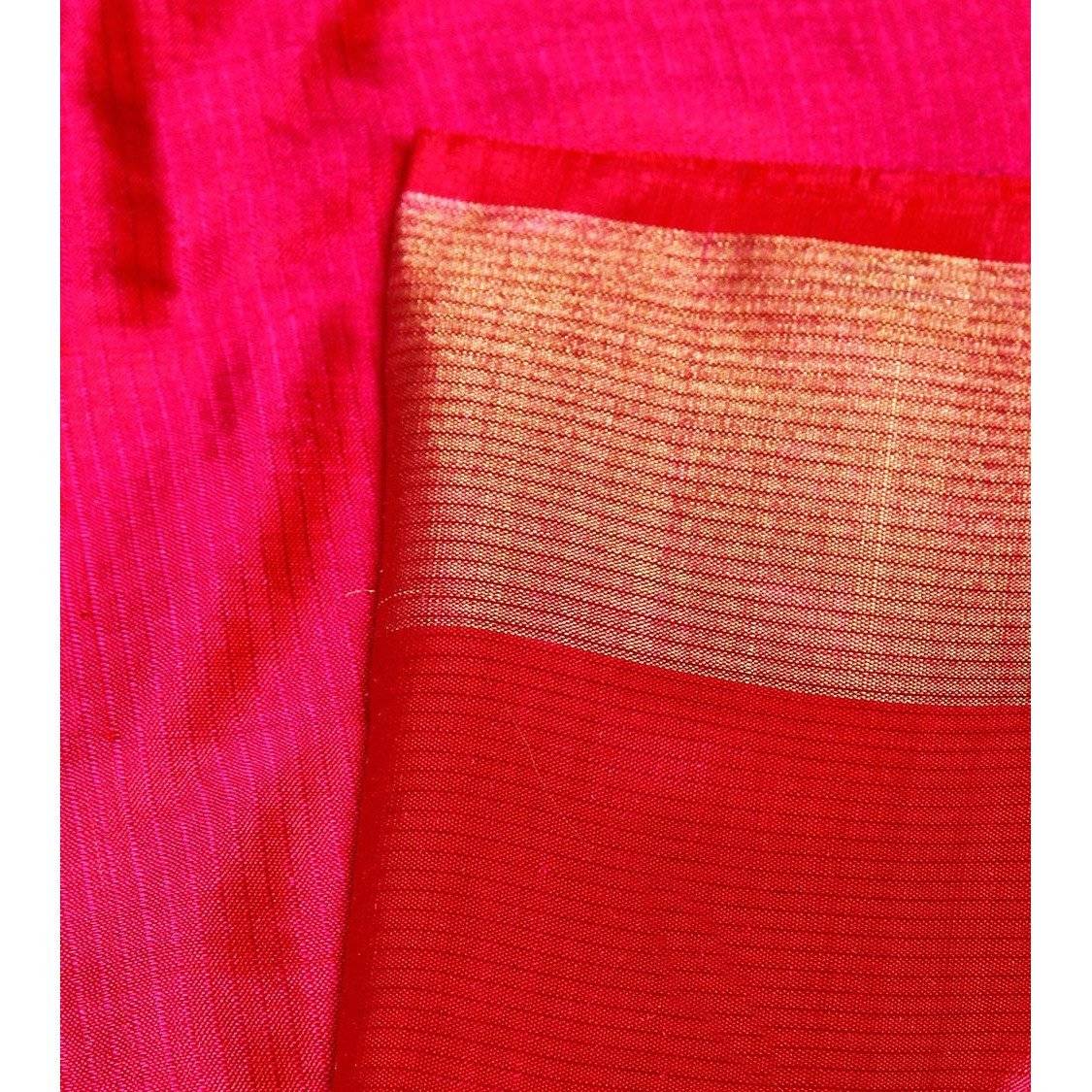 Pink Handwoven Pochampally Silk Saree