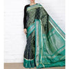 Green & Blue Handwoven Pochampally Silk Saree