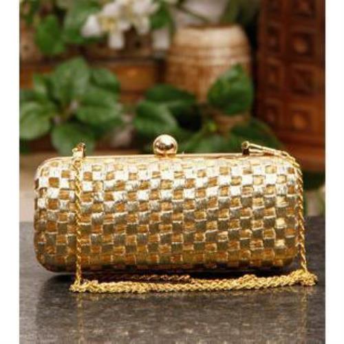 Goldene und silberne Zari Clutch