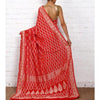 Red Bandhej Banarasi Georgette Saree