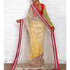 Beige & Yellow Kota Silk Saree