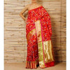 Rote Seide Phool Meena Jaal Chanderi Saree