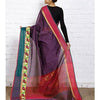 Purple Handloom Cotton Silk Saree